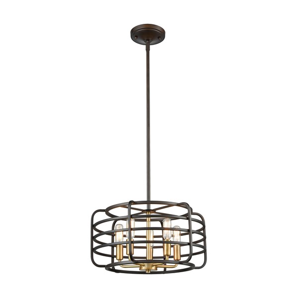 Elk Lighting Capistrano 5Light Chandelier in Oil Rubbed Bronze and Satin Brass 81315/5 Zoro